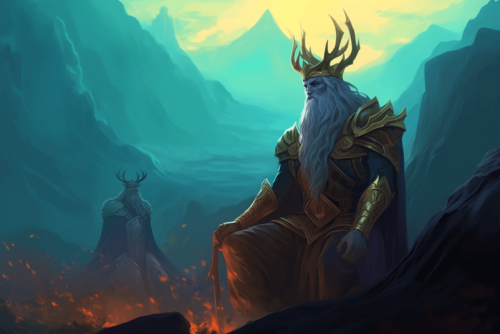 Grey_Fox_Setting_is_bright_colorful_ethereal_kingdom_081f8a46-d768-4cf5-9128-d6ca7a8bb078