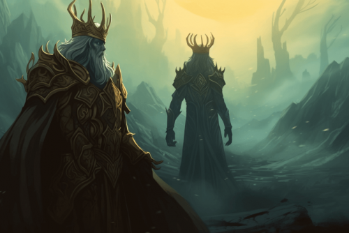 Grey_Fox_Setting_is_bright_colorful_ethereal_kingdom_23c8461a-d5c6-4e2a-a9a2-fd38f97dde2c