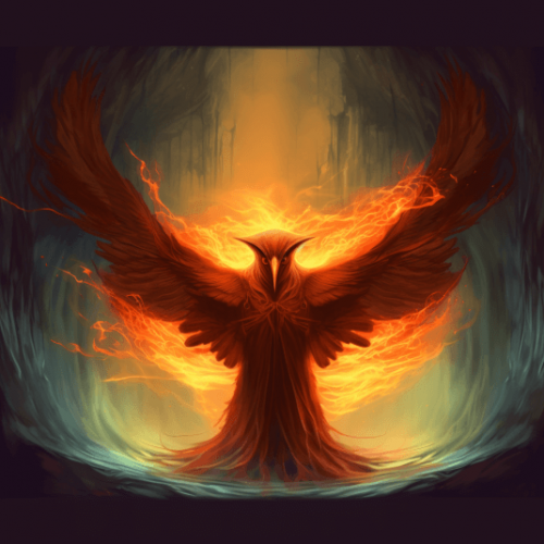 Grey_Fox_phoenix_wrapping_around_a_cloaked_man_with_a_hat_0677328a-5cc8-4408-84b2-0dd9df41ca04