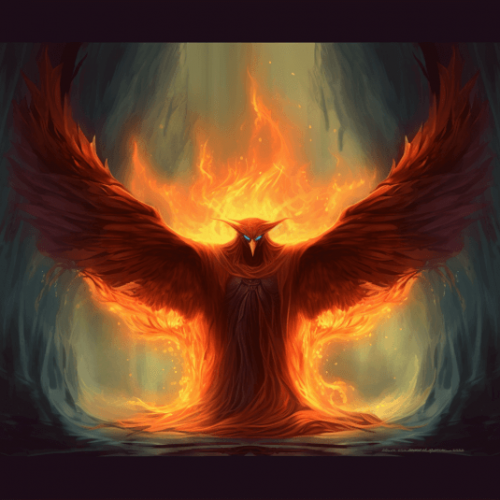 Grey_Fox_phoenix_wrapping_around_a_cloaked_man_with_a_hat_94d23446-469b-479f-b302-e5571e9a2233