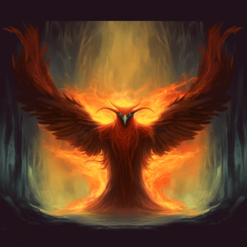 Grey_Fox_phoenix_wrapping_around_a_cloaked_man_with_a_hat_c0705c28-35d7-44e1-90e5-f9bac808ae75