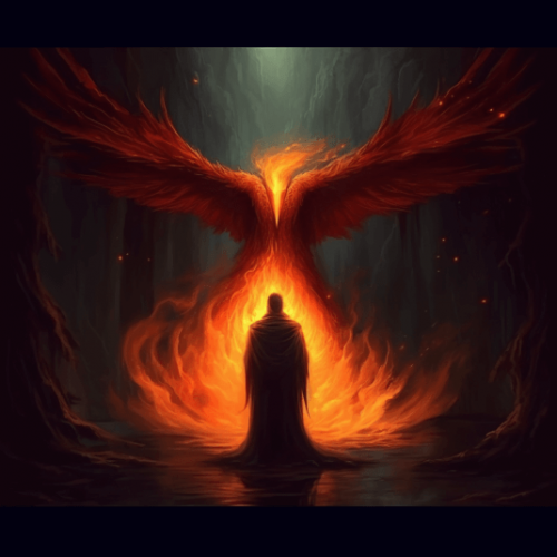 Grey_Fox_phoenix_wrapping_around_a_cloaked_man_with_a_hat_e00764e6-8c02-4951-b1a5-6bcc0df260ff