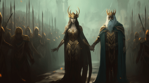 greyfox7656_redo_source_image_with_an_army_behind_the_king_and__0f27799b-5eaa-4fef-8a6d-c55655b6d4e1